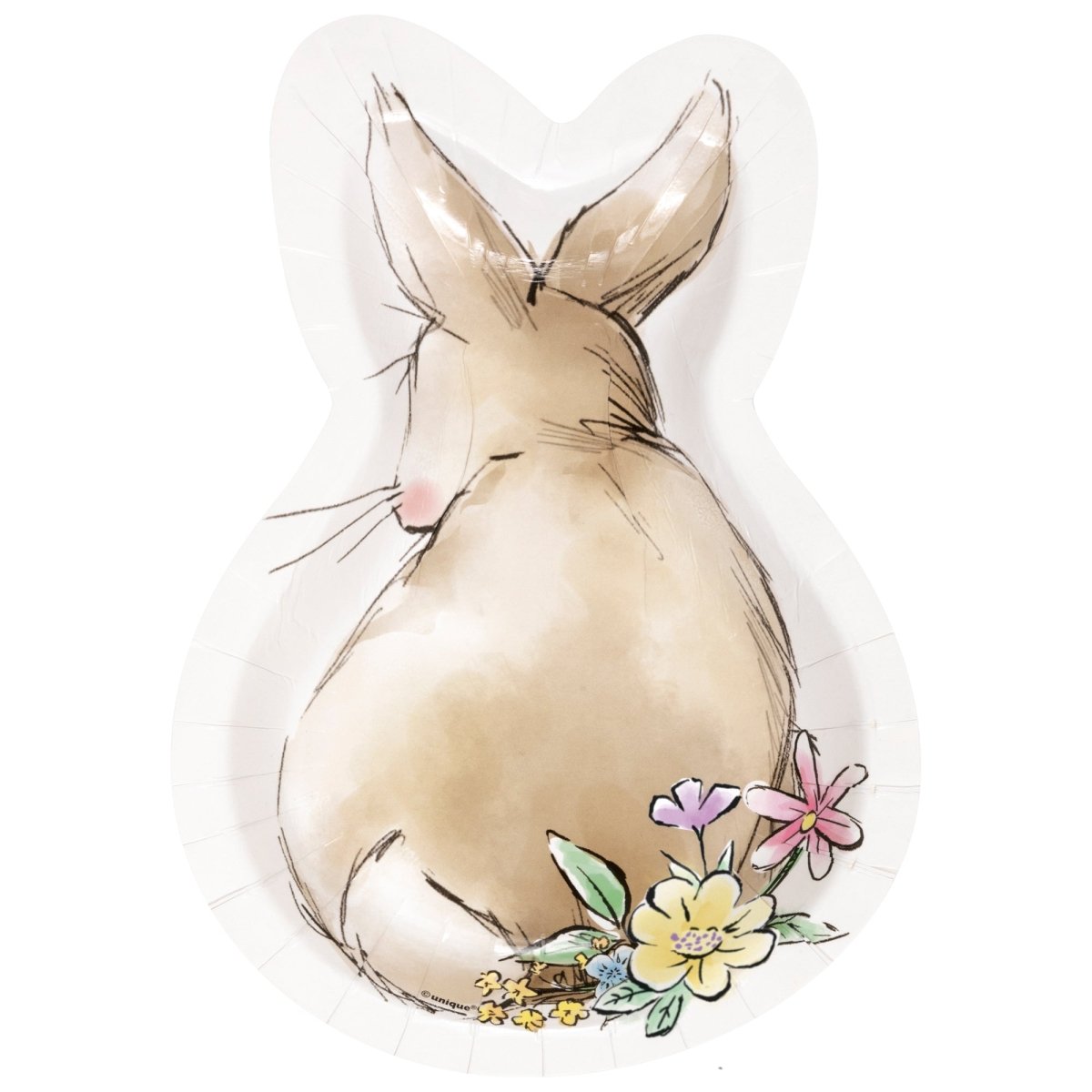 Grandes assiettes en forme de lapin de Fantaisie de Pâques, 9 pouces, 8 unités