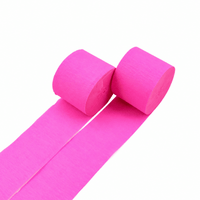Hot Pink Paper Crepe Streamer, 82 Ft, 2 Count