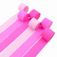 Pink Kit Paper Crepe Streamer, 82 Ft, 6 Count