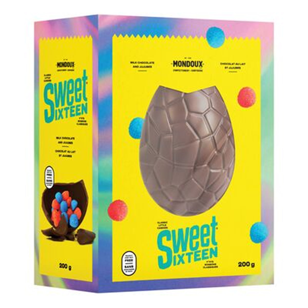 Sweet Sixteen Easter Milk Chocolate Surprise Egg with Candies, 200g ...