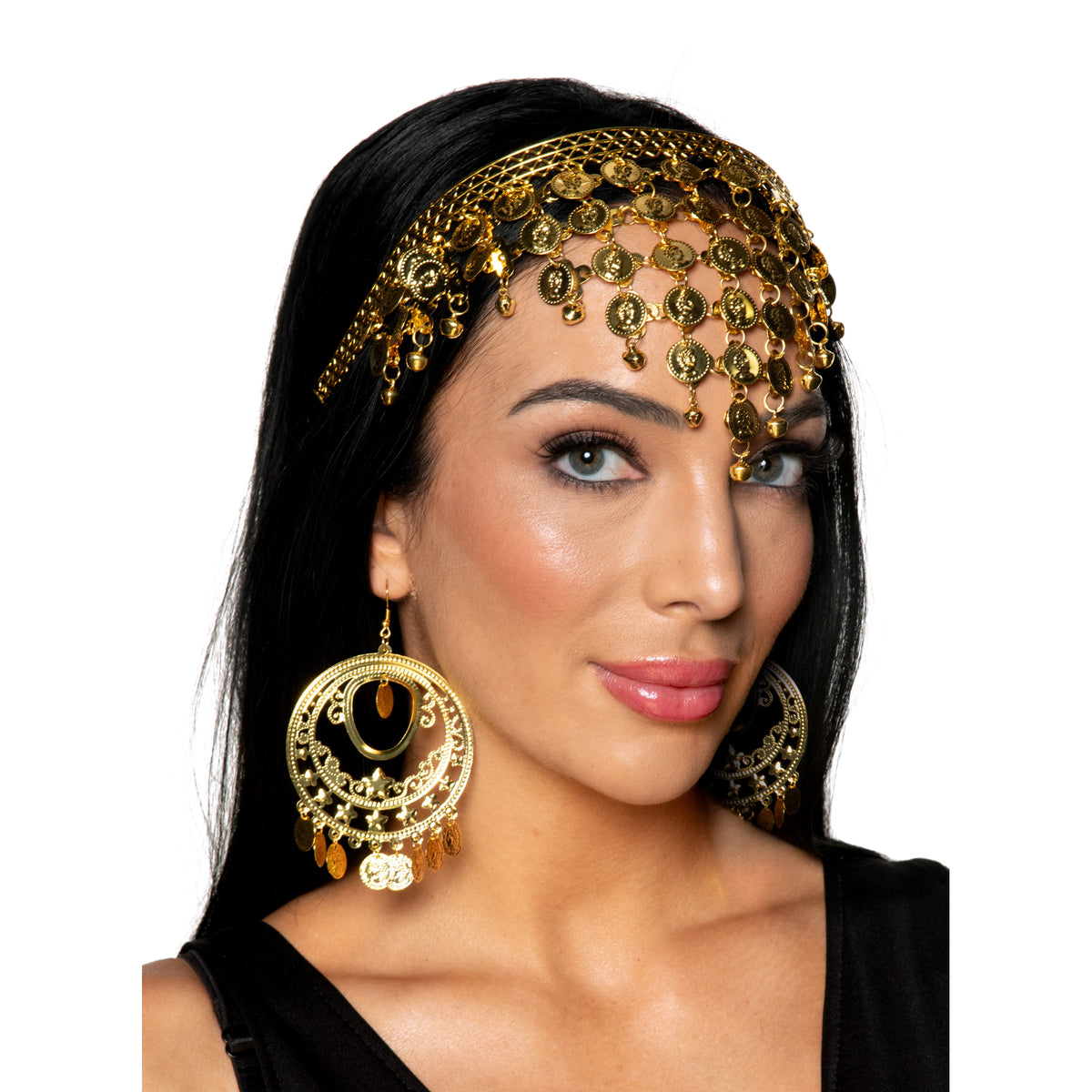 Gypsy Headband and Earrings Set for Adults, Fortune Teller Accessories