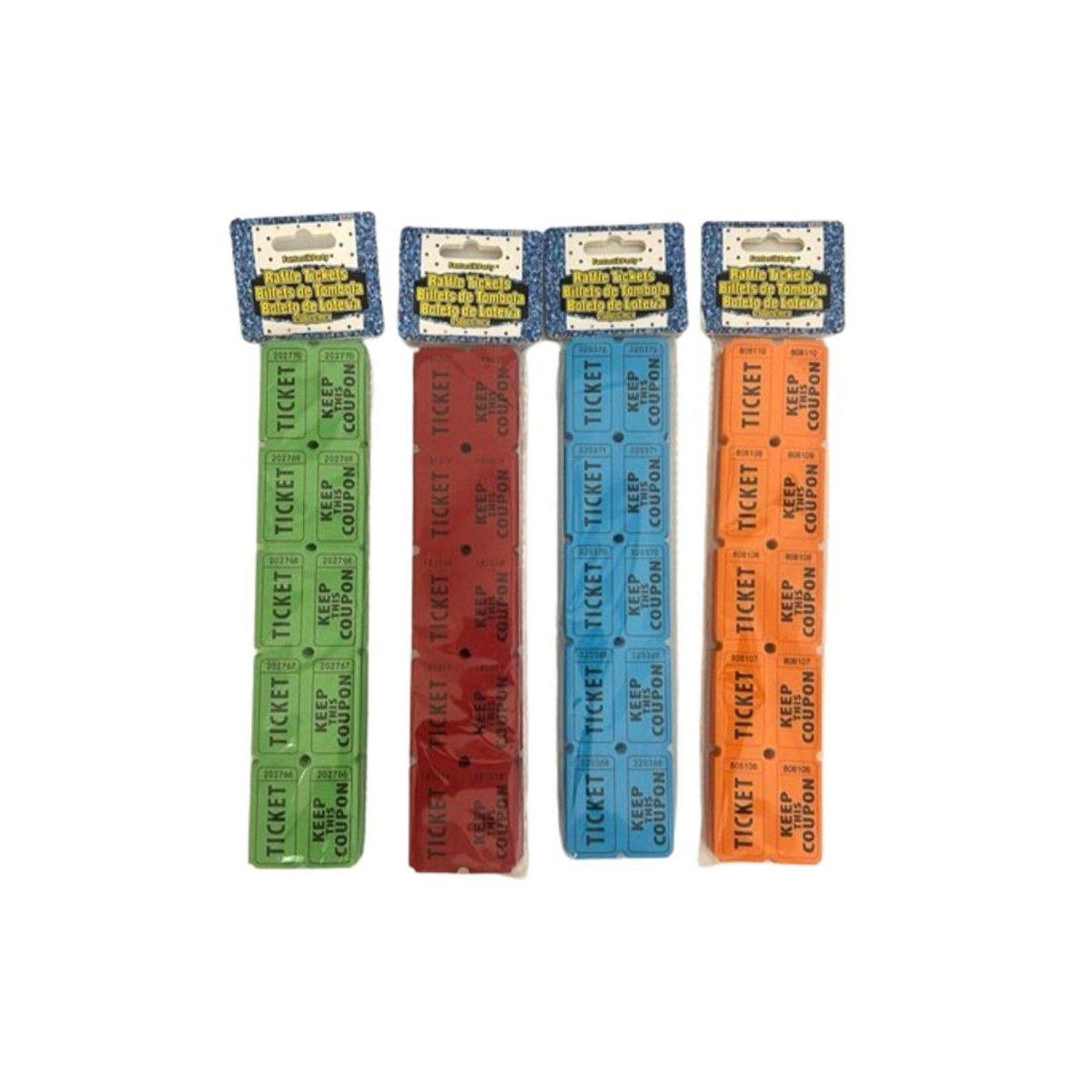 A Double R Raffe Double Raffle Tickets, Assortment, 250 Count | Party Expert