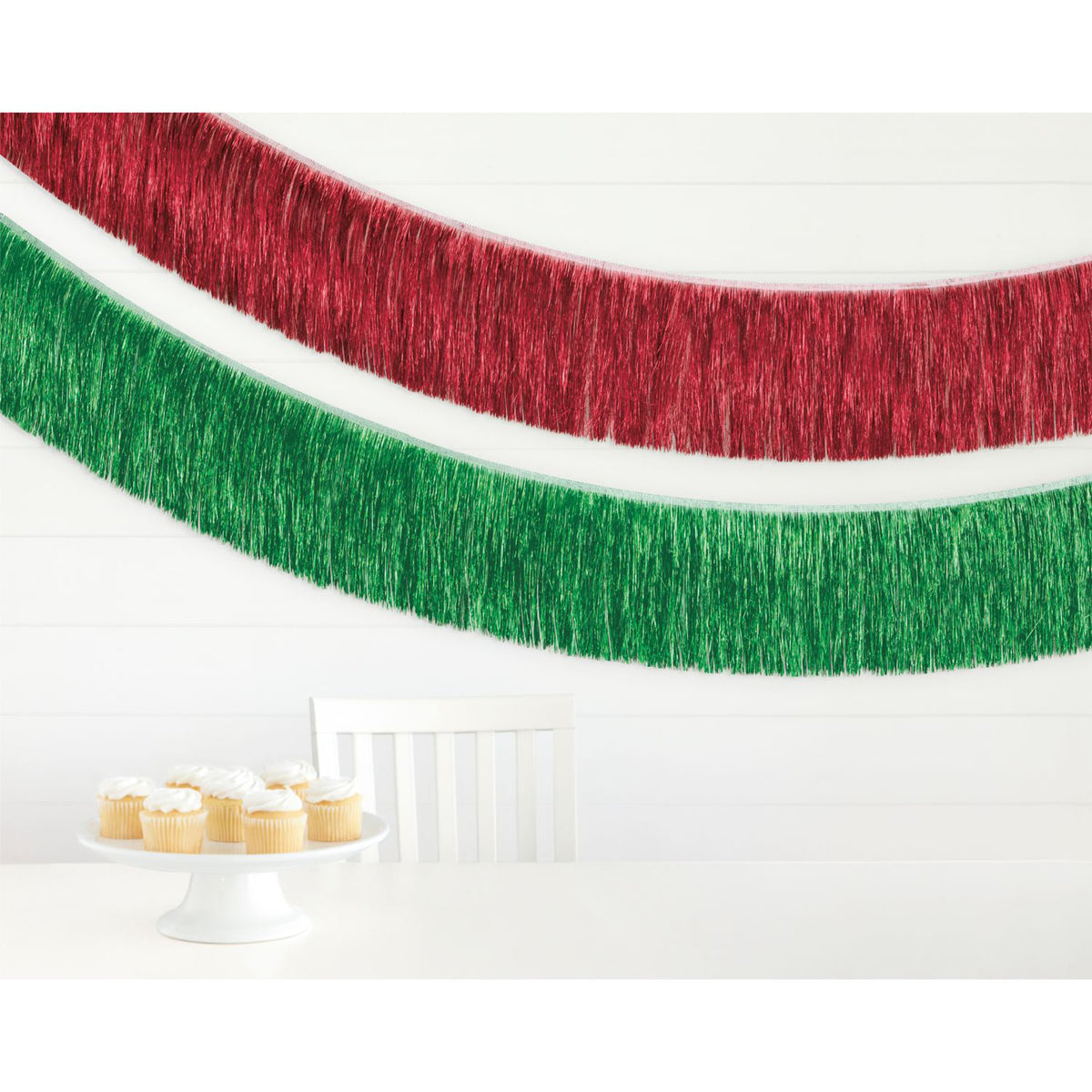 Christmas Fun - Red And Green Foil Fringe Banner 2/Pkg