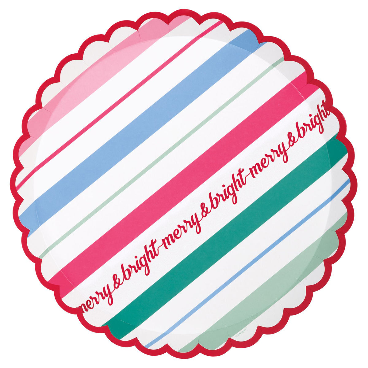 Christmas Fun - Scalloped Plates 9 In. 8/Pkg