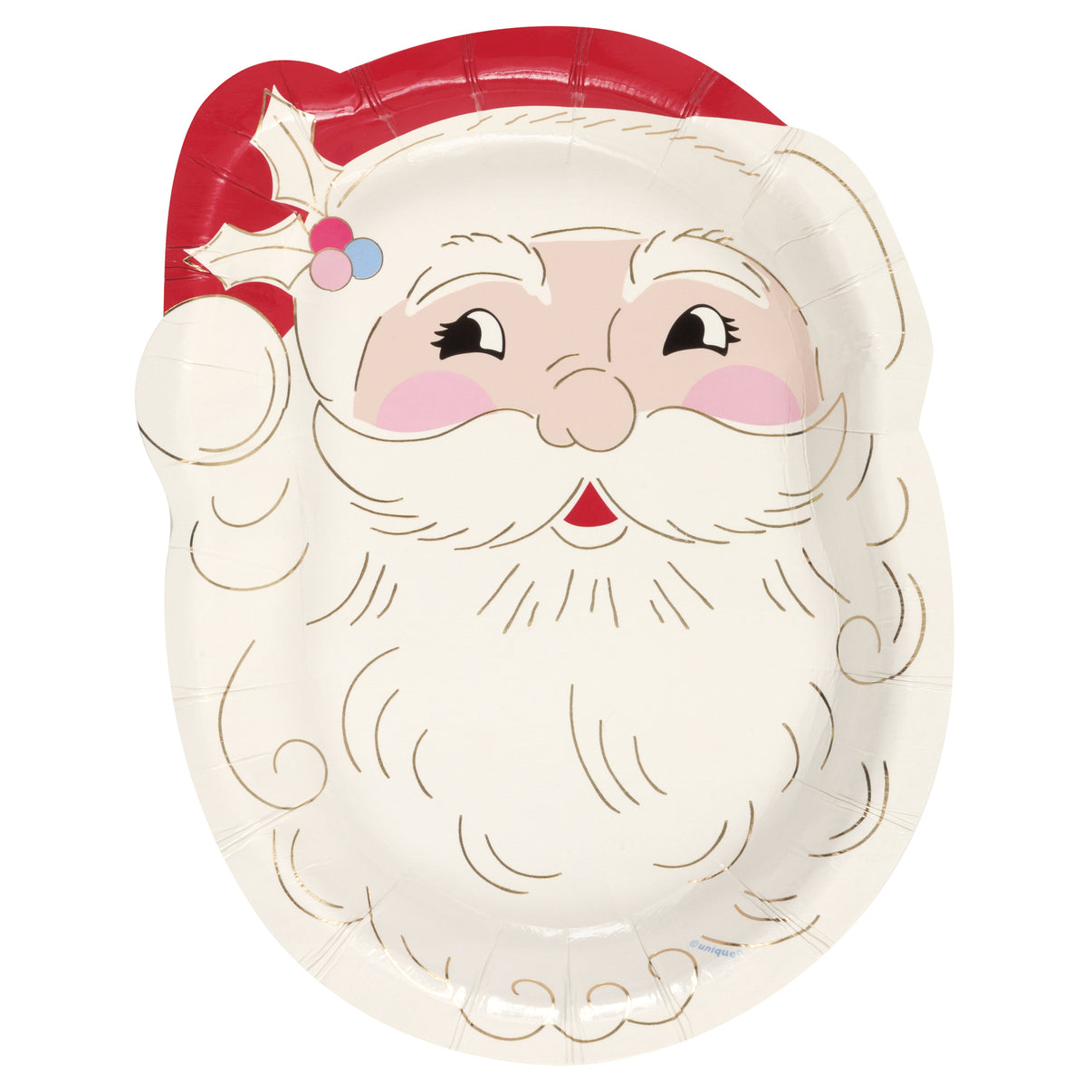 Christmas Fun - Santa Shaped Plates 8 In. 8/Pkg