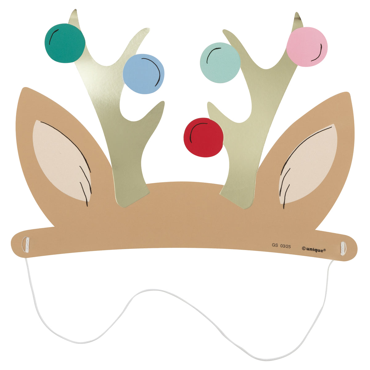 Reindeer Antlers Paper Headbands 4/Pkg