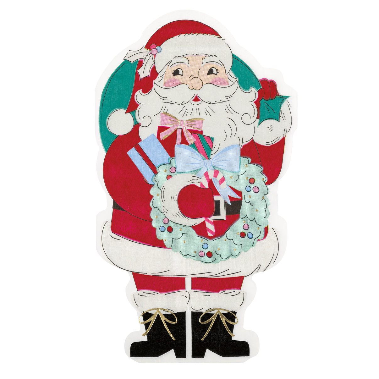 Christmas Fun - Santa Shaped Guest Napkins 16/Pkg