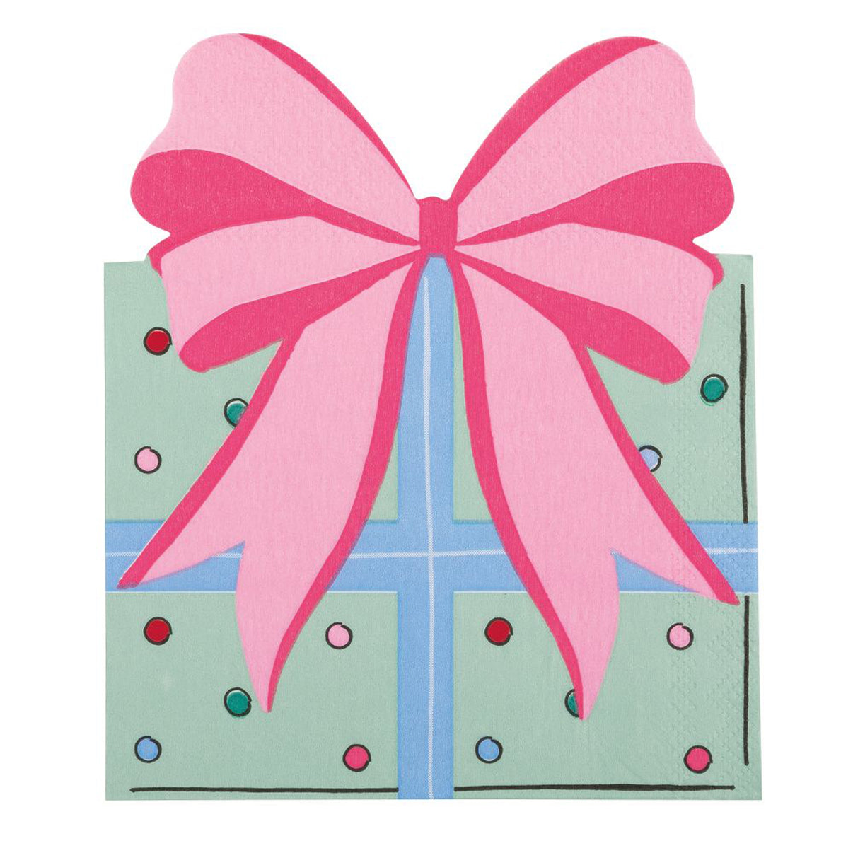 Christmas Fun - Gift Boxed Shaped Lunch Napkins 16/Pkg