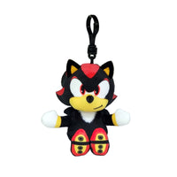 Peluche Floppy TY avec pince, Shadow, Sonic le Hérisson, 5 pouces, 1 unité