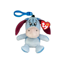 TY Floppy Plush with Clip, Eeyore, Winnie the Pooh, 5 Inches, 1 Count