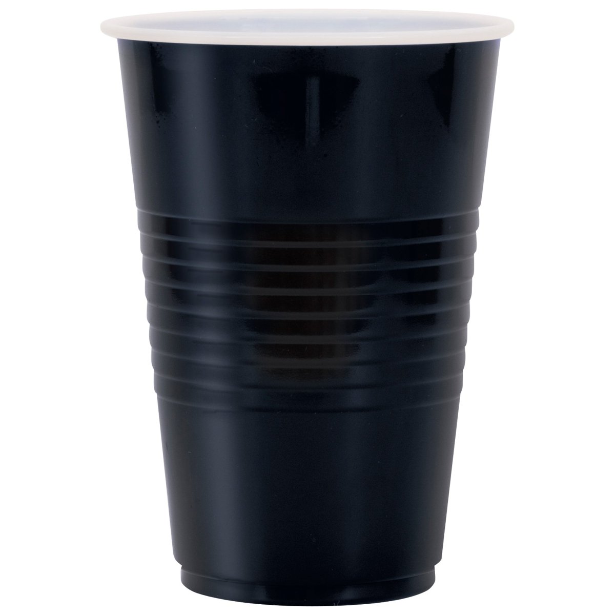 Verres en plastique noirs, 16 onces, 50 unités