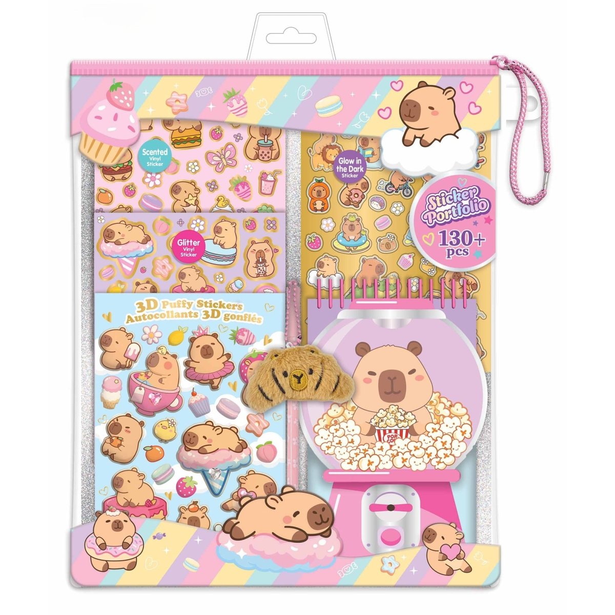 Ensemble portfolio d’autocollants capybara, 1 unité