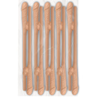 Super Fun Beige Penis Party Straws, Bachelorette Party, 10 Count