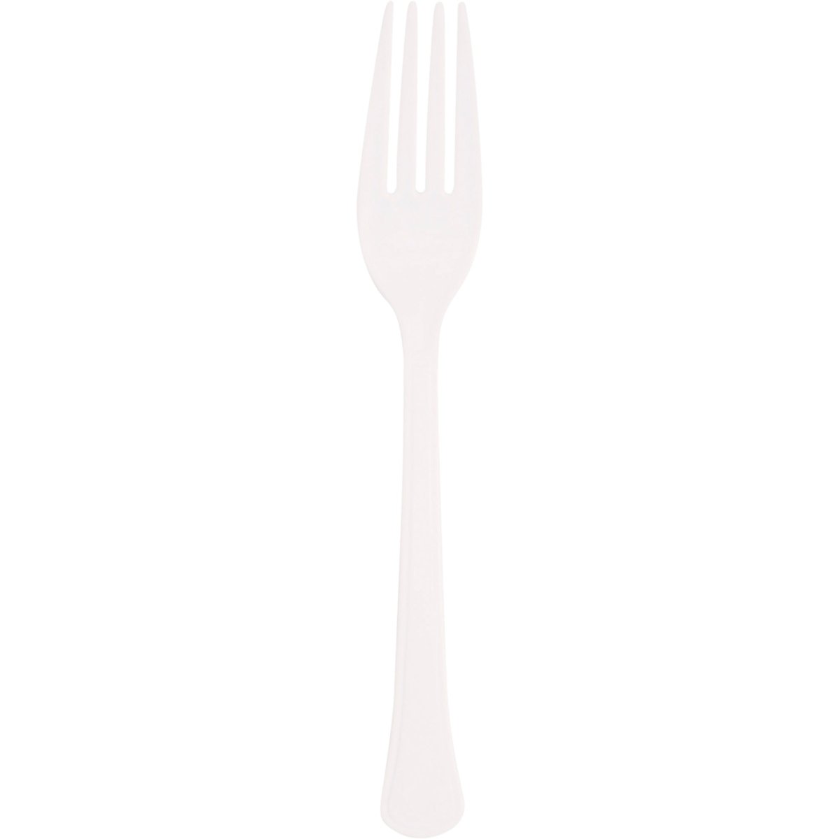 Fourchettes en plastique blanches, 20 unités