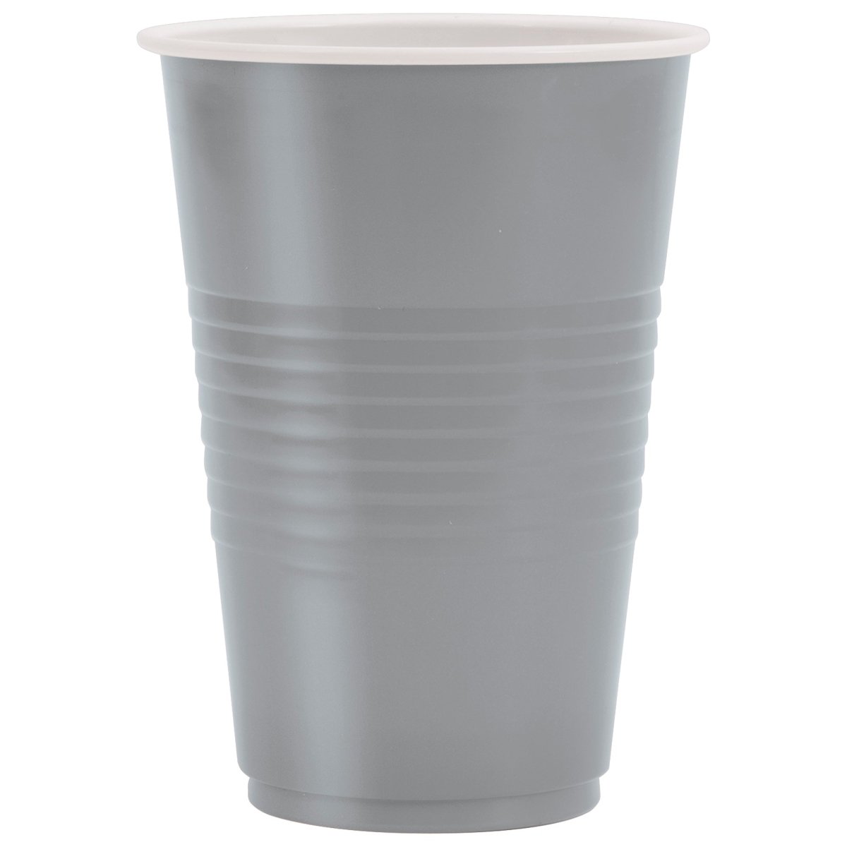 Verres en plastique argentés, 16 onces, 50 unités