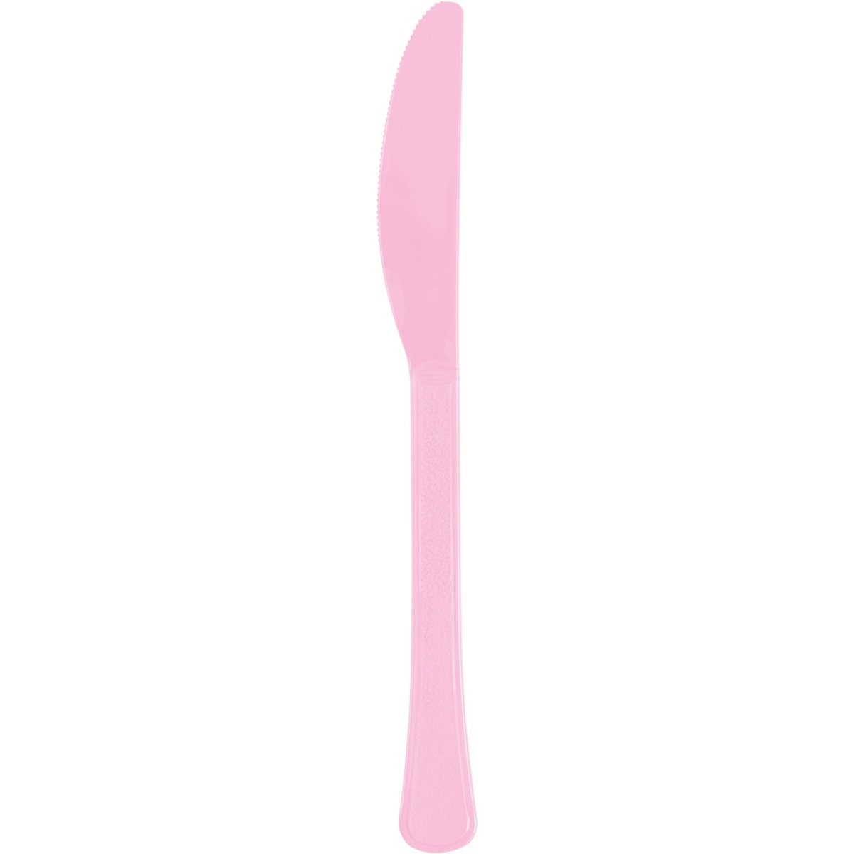 Couteaux en plastique rose pâle, 20 unités