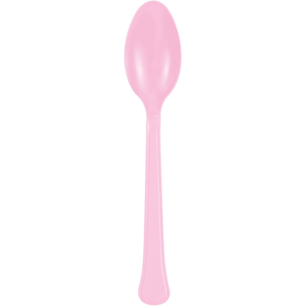 Cuillères en plastique rose pâle, 20 unités