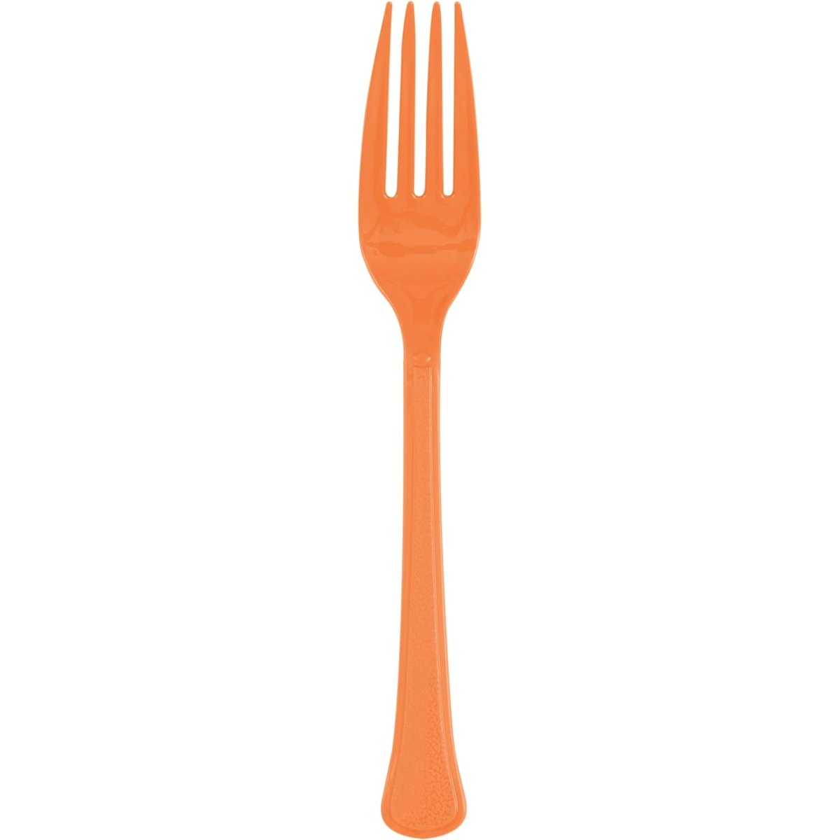 Orange Plastic Forks, 20 Count