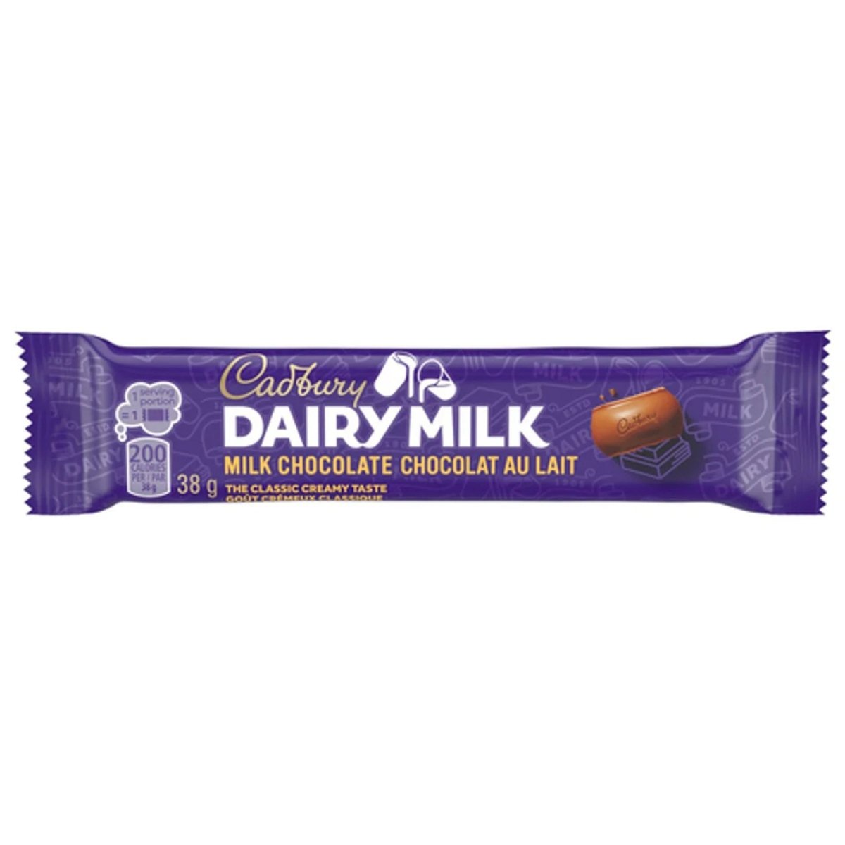 Barre de chocolat Dairy Milk Classique, 38g, 1 unité