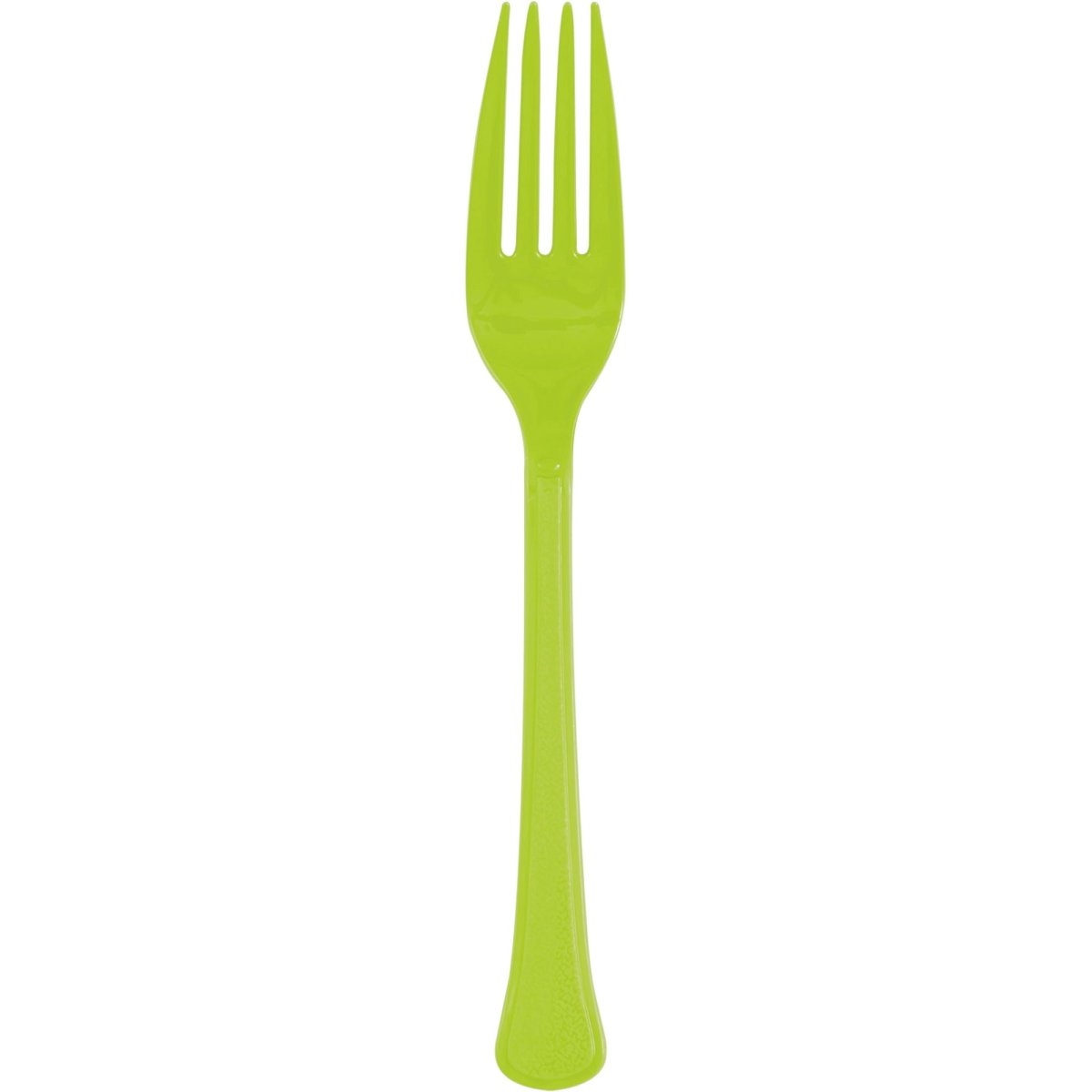 Fourchettes en plastique vert néon, 20 unités