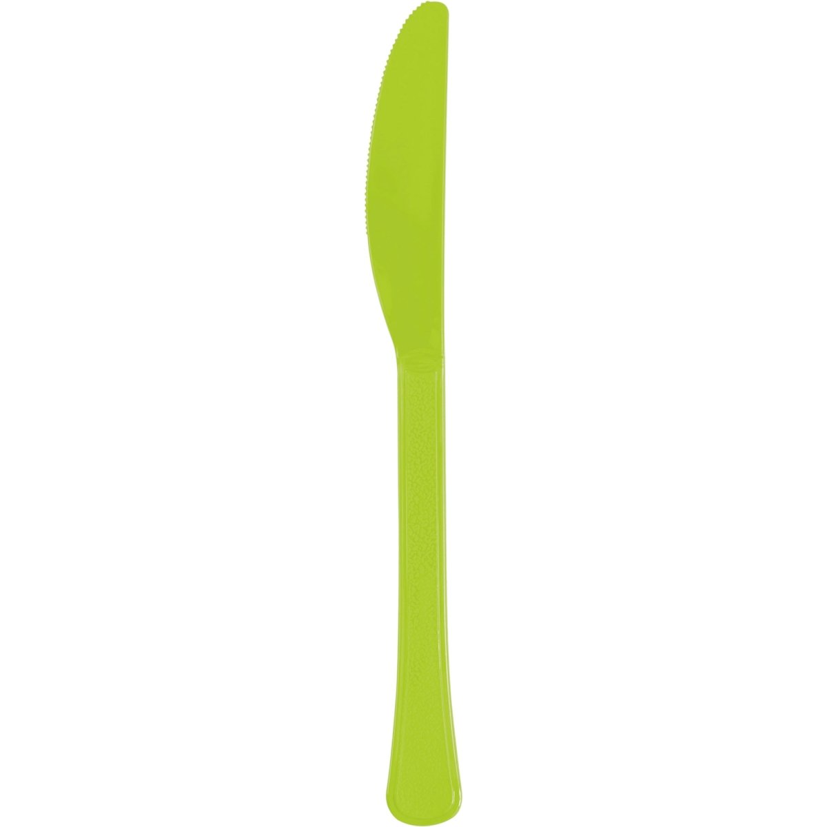 Couteaux en plastique vert néon, 20 unités