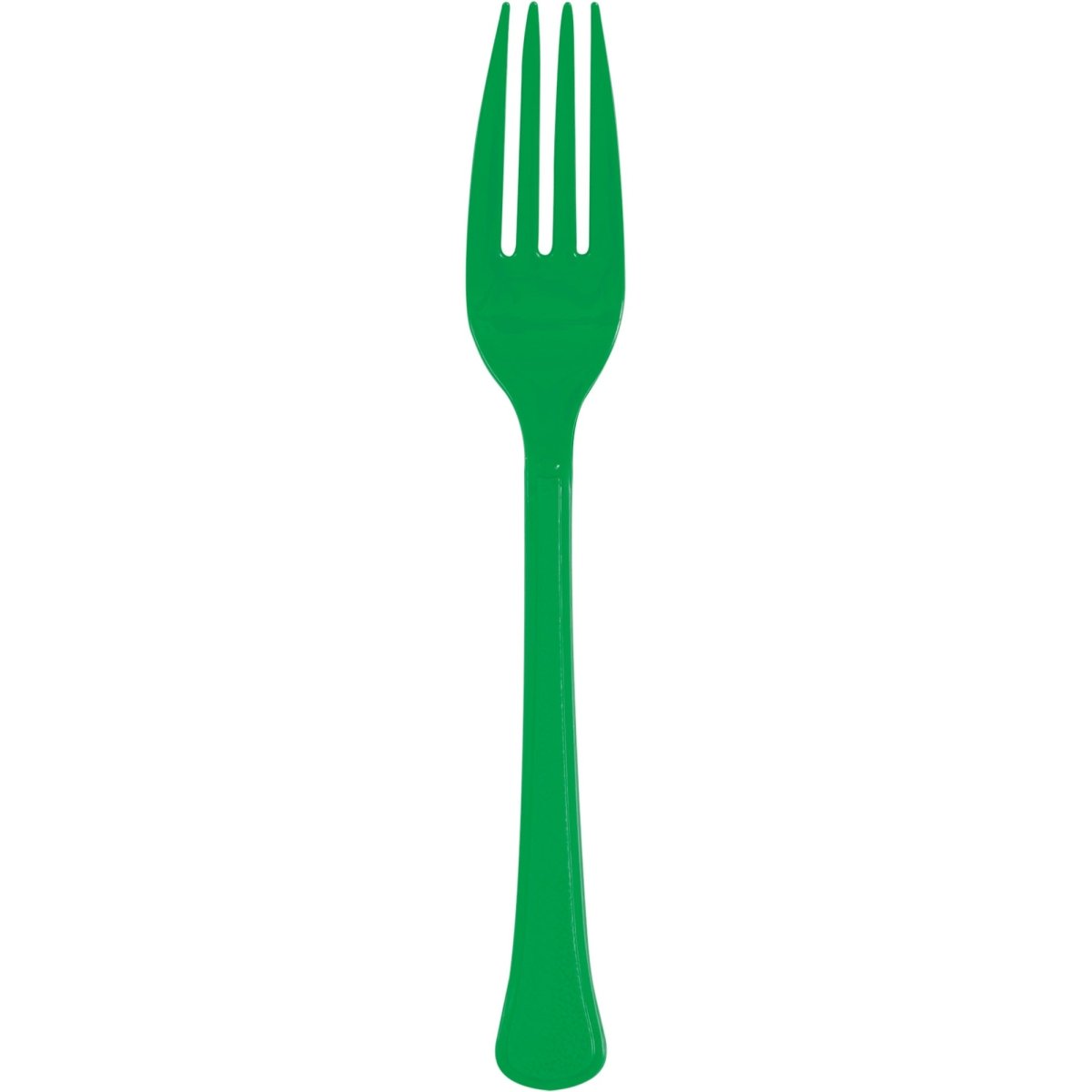 Fourchettes en plastique vert émeraude, 20 unités