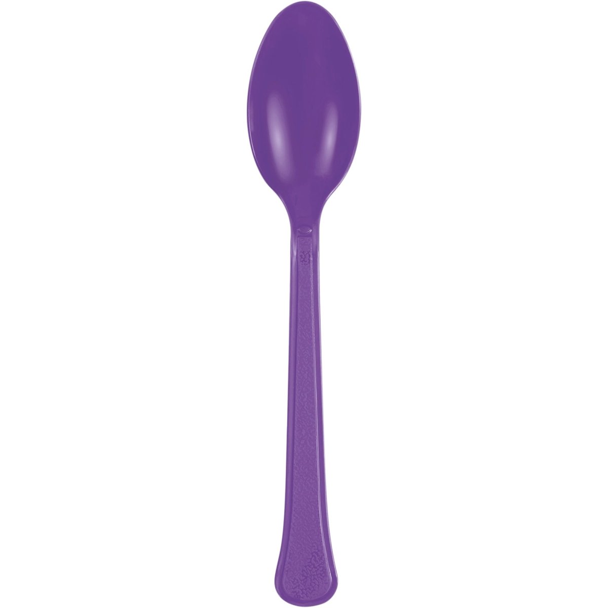 Cuillères en plastique mauve néon, 20 unités