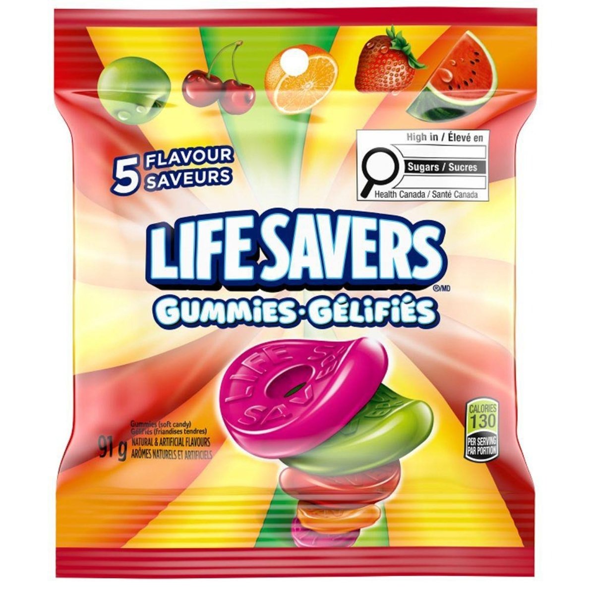 LifeSavers Gummies 5 Flavors, 90g, 1 Count