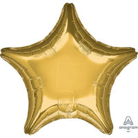 Gold Star Supershape Mylar Foil Balloon, 28 Inches, 1 Count