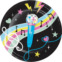 Birthday Beats Large Round Lunch Paper Plates, 8.75 Inches, 8 Count