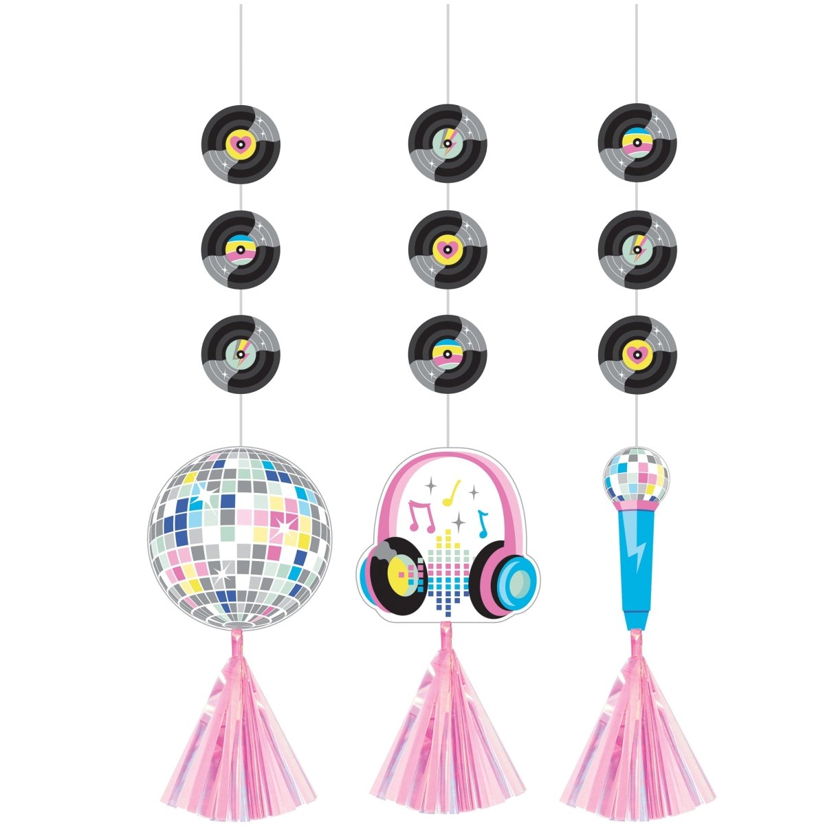 Birthday Beats Hanging Decorations, 3 Count