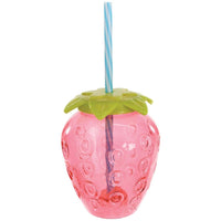 Plastic Strawberry Shaped Cup, 17.5 Oz, 1 Count