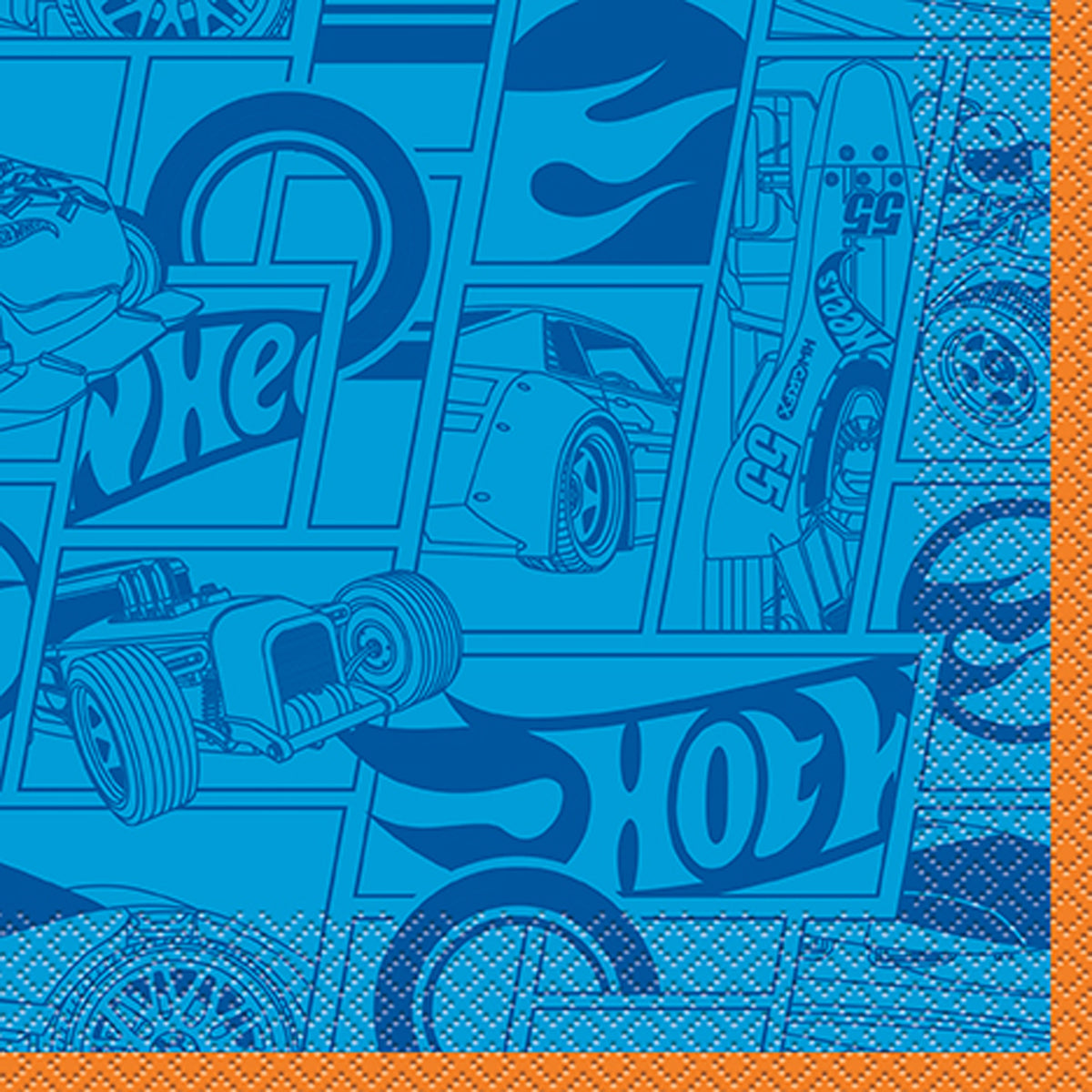 Hot Wheels Birthday Party Large Lunch Napkins, 16 Count