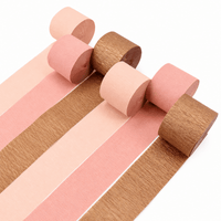 Blush Pink Kit Paper Crepe Streamer, 82 Ft, 6 Count