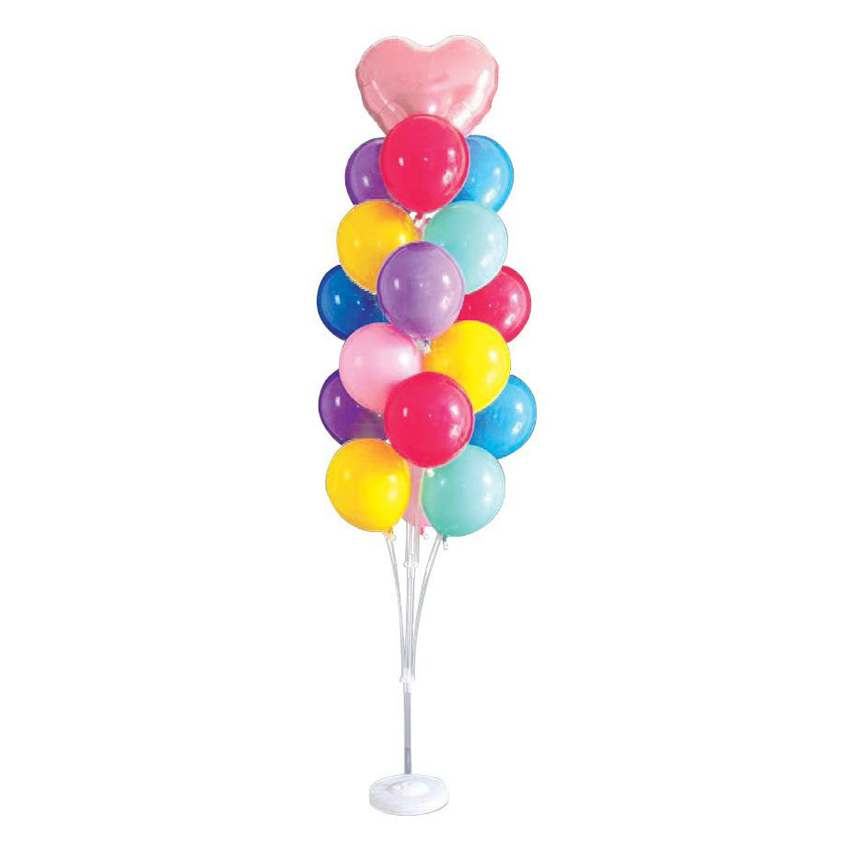 White Balloon Centerpiece Plastic Frame, 72 Inches, 1 Count