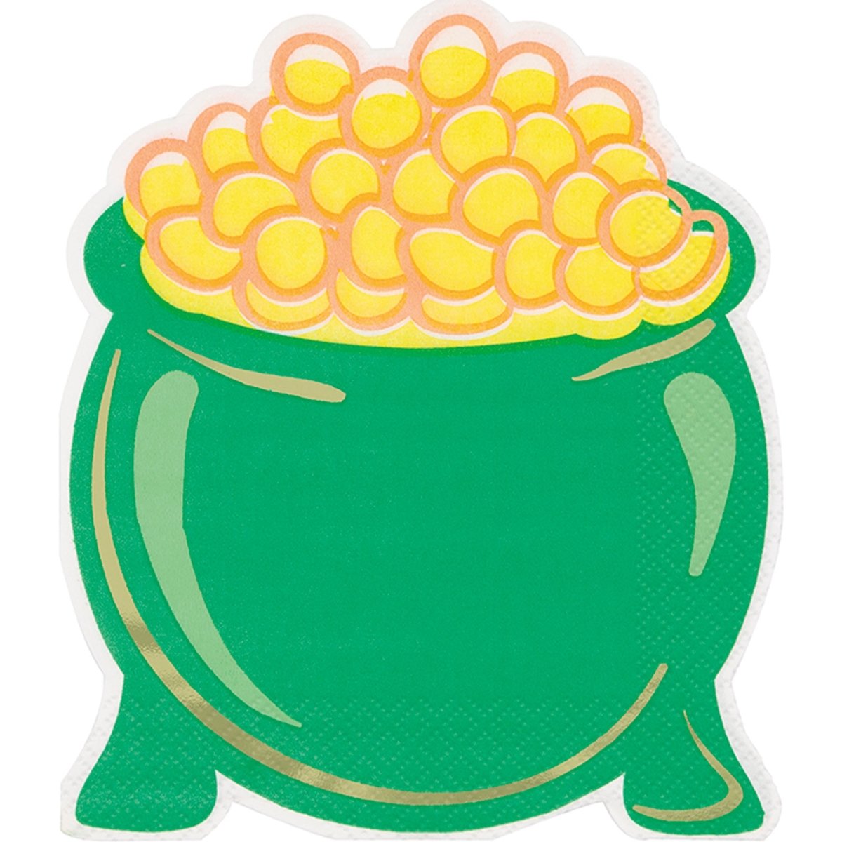 Grandes serviettes de table en forme de chaudron de la Saint-Patrick, 16 unités