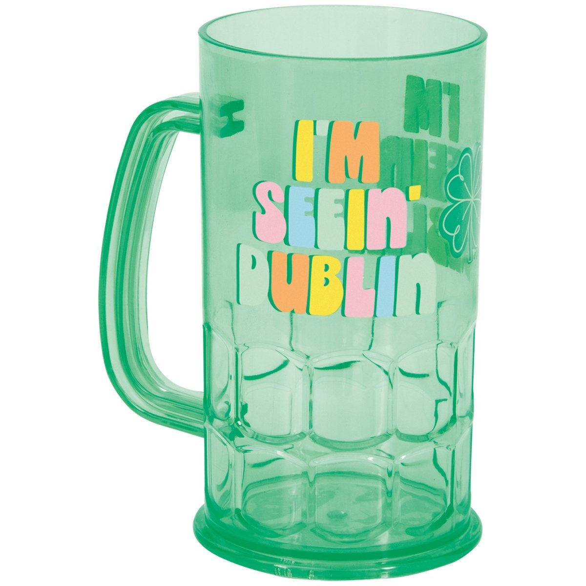 Tasse en plastique de la Saint-Patrick I'm Seein' Dublin, 16 oz, 1 unité