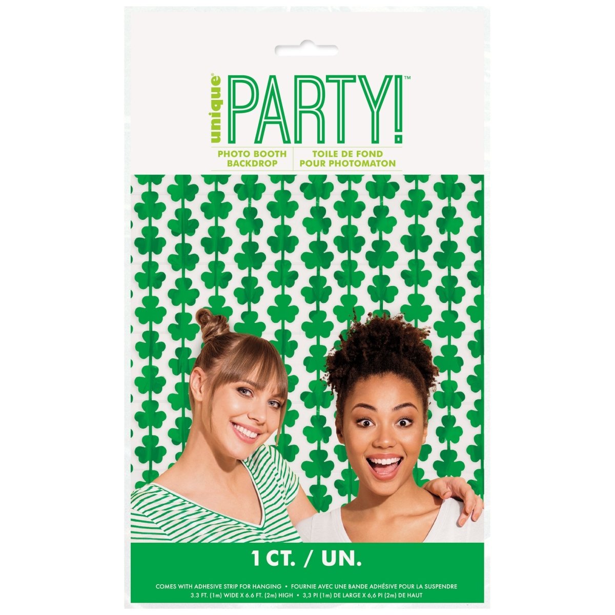 Toile de fond trèfle de la Saint-Patrick, 39 x 79 pouces, 1 unité