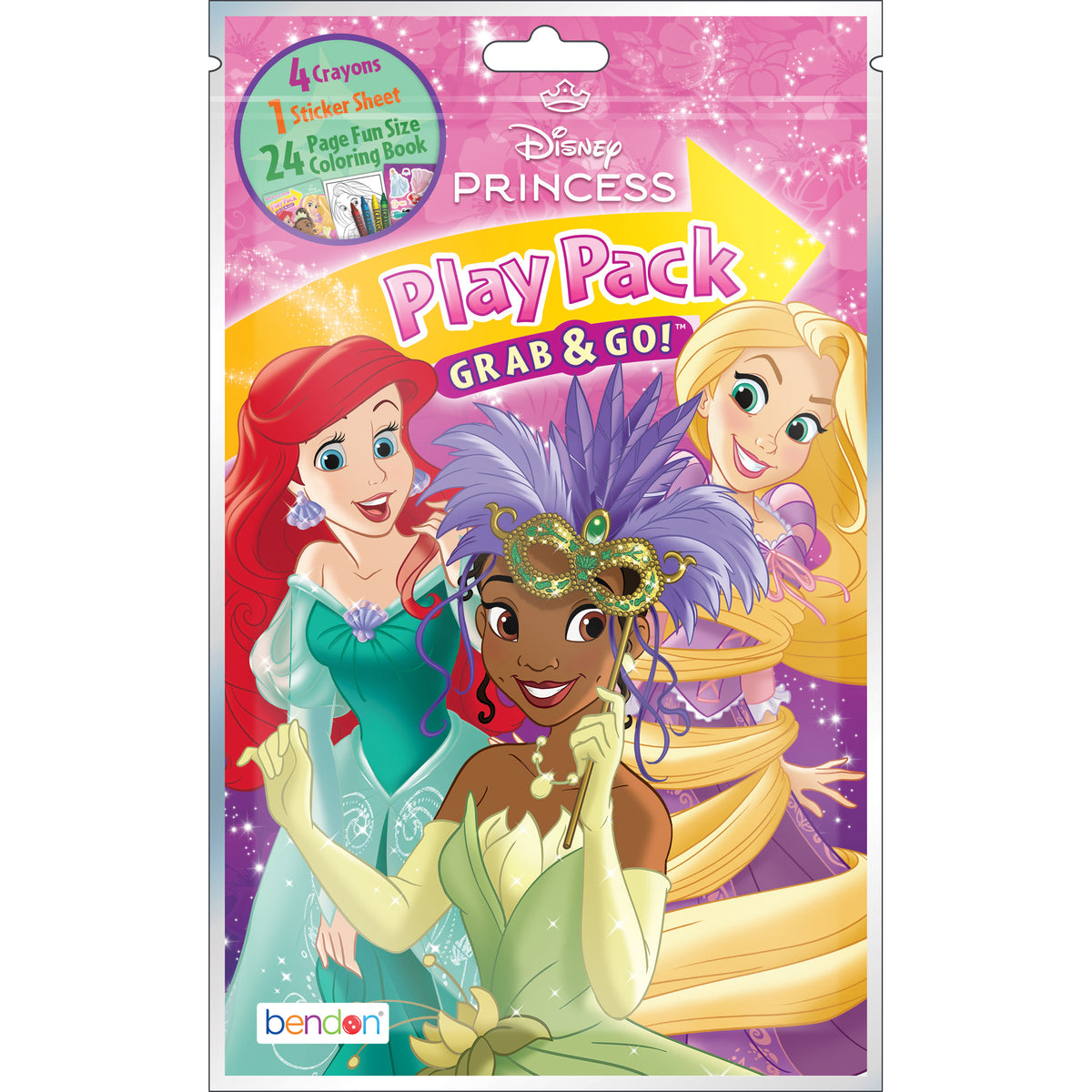 Disney Princess Grab N Go Play Pack, Activity Kit, 1 Count