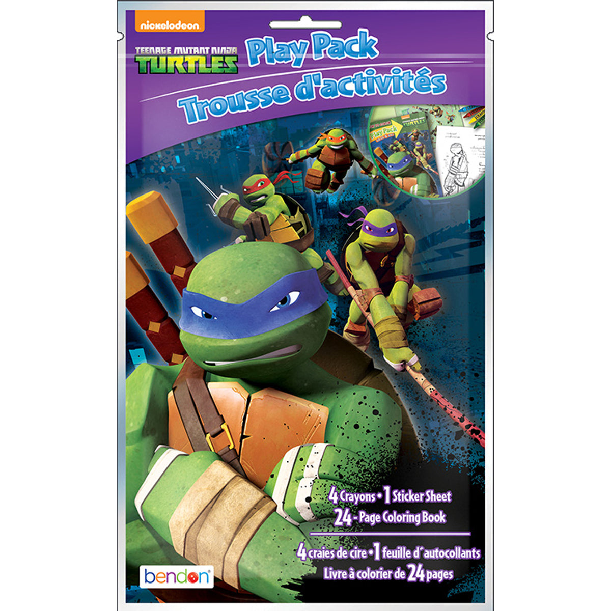 Teenage Mutant Ninja Turtles Grab N Go Play Pack, Activity Kit, 1 Count