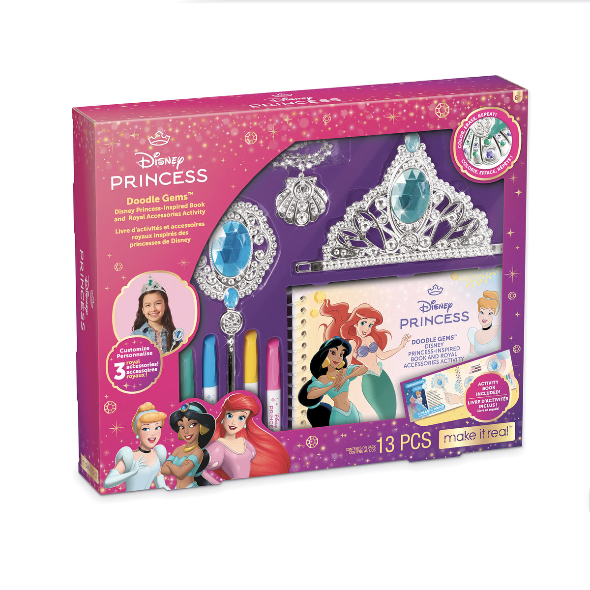Ensemble d’activités de bijoux de princesse royale, Princesse de Disney
