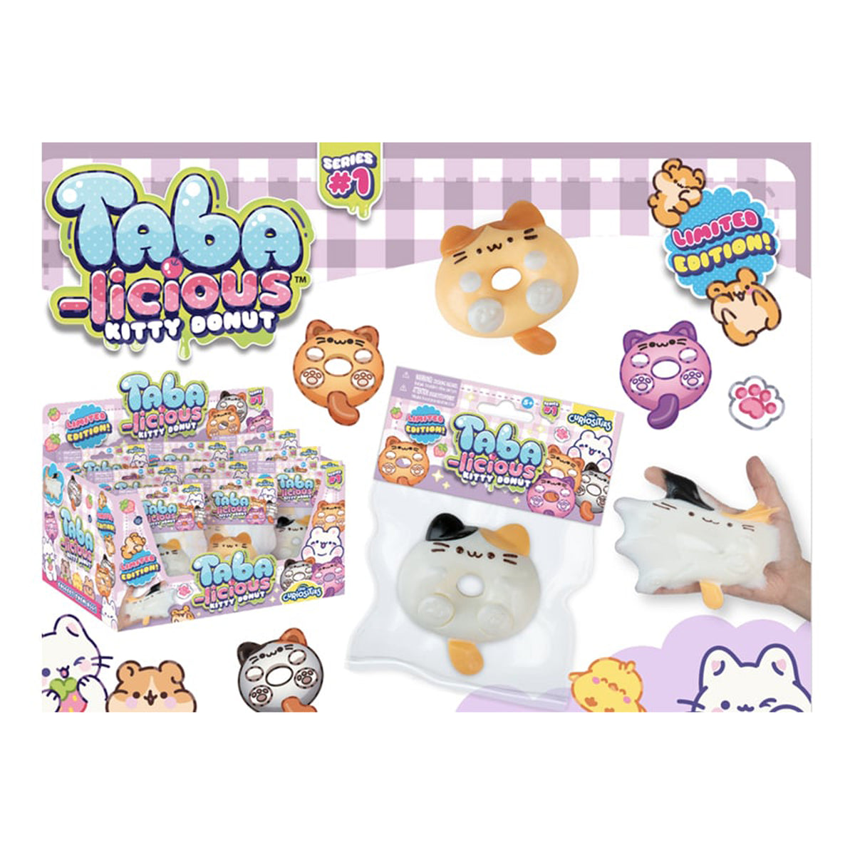 Taba-licious Kitty Donut Squishy Toy, Assortment, 1 Count