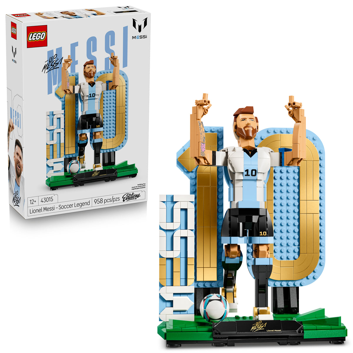 LEGO Éditions Lionel Messi – La légende du soccer, 43015, âges 12+, 958 pièces