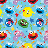 Sesame Street Birthday Party Large Lunch Napkins, 16 Count