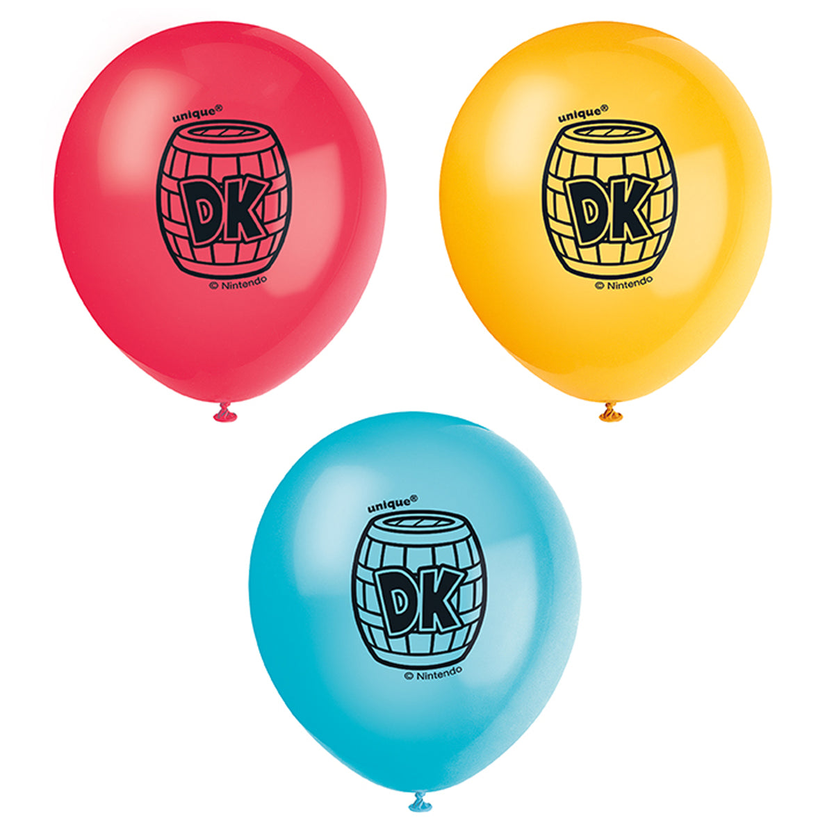Donkey Kong Latex Balloons, Nintendo, 12 Inches, 8 Count