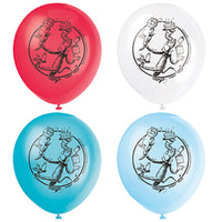 Cat In the Hat Birthday Party Latex Balloons, 12 Inches, 8 Count