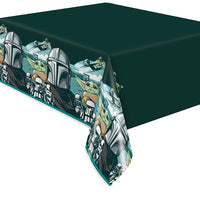 Star Wars: The Mandalorian and Grogu Birthday Rectangular Plastic Table Cover, 54 x 84 Inches, 1 Count
