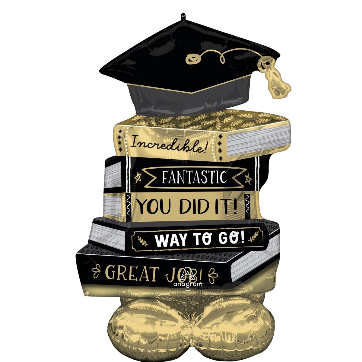 Graduation Books Airloonz Standing Air-Filled Balloon, 29 Inches, 1 Count