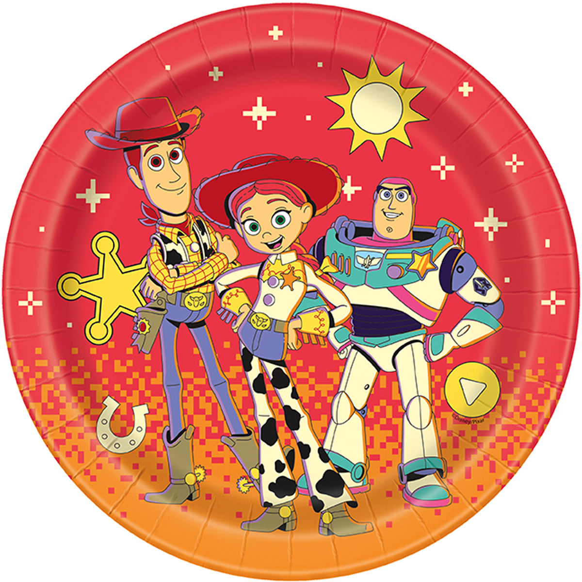 Toy Story Large Round Lunch Paper Plates, 9 Inches, 8 Count