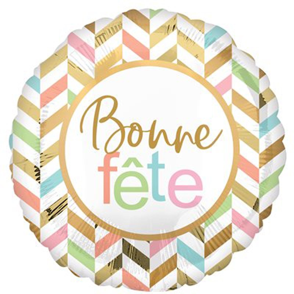 Ballon mylar Supershape Célébration pastel "Bonne Fête", 28 pouces, 1 unité